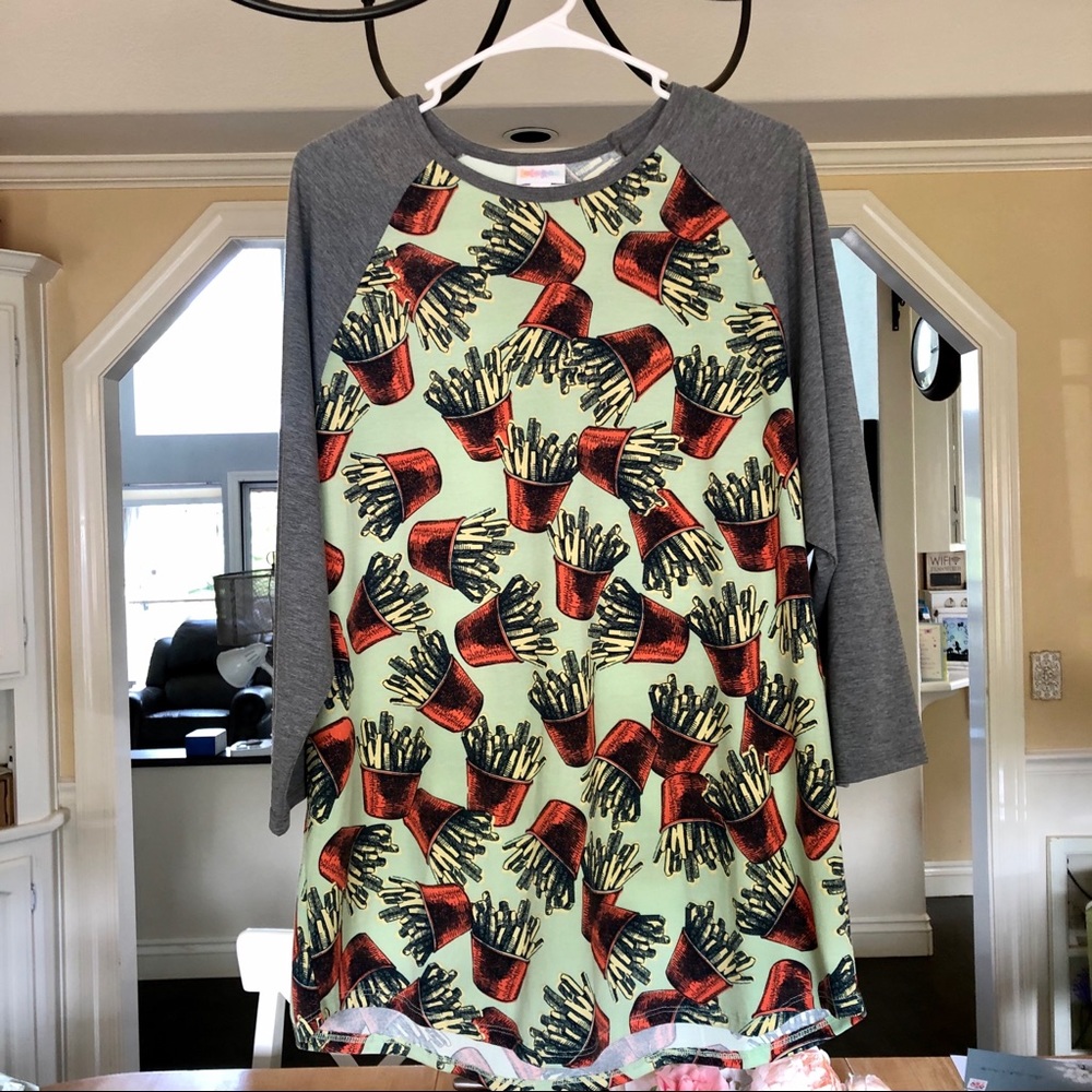 Lularoe Randy style French Fry Baseball Tee